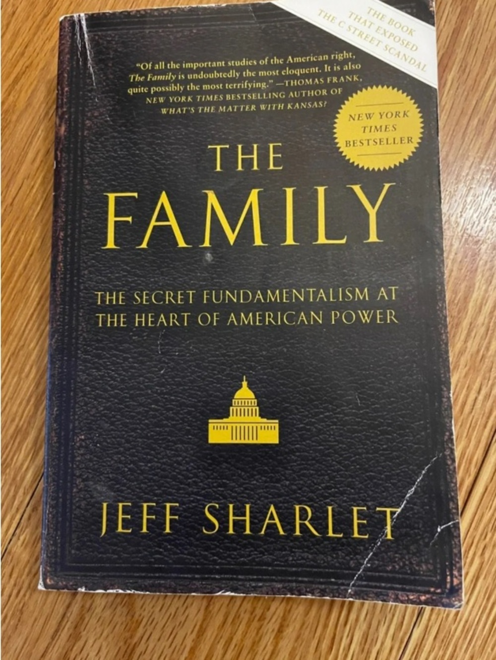 The Family Decorative Hardcover-Style Black and Yellow Accent Book